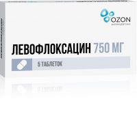 Левофлоксацин 750мг таб.п/об. №5 (ОЗОН ООО_2)