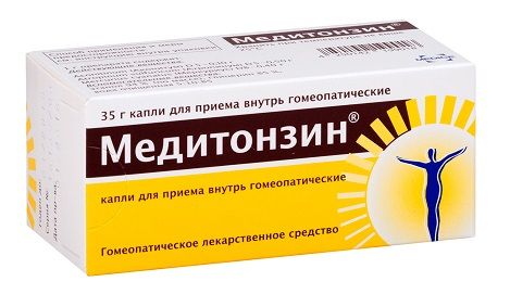 Медитонзин 35г капли д/пр.внутр.гомеоп. №1 фл.кр.-кап. (Medice arzneimittel putter gmbh & co. kg)