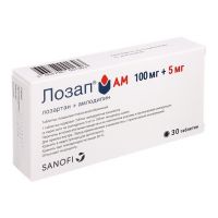 Лозап ам 100мг+5мг таб.п/об.пл. №30 (HANMI PHARM. CO. LTD)