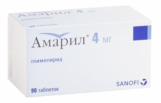 Амарил 4мг таб. №90 (Sanofi-aventis s.p.a.)