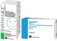 Зиннат 125мг/ 5мл 50мл гран.д/сусп.д/пр.внутр. №1 фл.ложк.мерн. (GLAXO WELLCOME OPERATIONS)