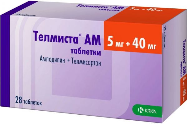 Телмиста ам 5мг+40мг таб. №28