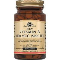 Солгар сухой витамин а 1500мкг 5000ме таб. №100 (SOLGAR VITAMIN AND HERB)