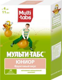 Мульти-табс юниор таб.жев. №30 фруктовый вкус (NATUR PRODUKT EUROPE B.V./ NATUR PRODUKT PHARMA SP.ZO.O.)