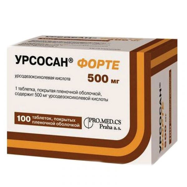 Урсосан форте 500мг таб.п/об.пл. №100