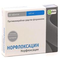 Норфлоксацин 400мг таб.п/об.пл. №10 (ОБОЛЕНСКОЕ ФАРМАЦЕВТИЧЕСКОЕ ПРЕДПРИЯТИЕ АО)