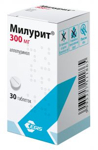 Милурит (аллопуринол) 300мг таб. №30 (EGIS PHARMACEUTICALS PLC)