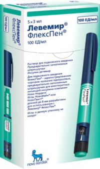 Левемир пенфилл 100ме/мл 3мл р-р д/ин.п/к. №5 картридж (NOVO NORDISK A/S)