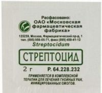 Стрептоцид 2г пор.д/пр.наружн. №1 пак. (МОСКОВСКАЯ ФАРМАЦЕВТИЧЕСКАЯ ФАБРИКА ЗАО)