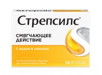 Стрепсилс таб.д/рассас. №36 мед лимон (RECKITT BENCKISER HEALTHCARE INTERNATIONAL LTD.)