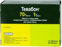 Тевабон 70мг таб. №12 + 1мкг капс. №84 (TEVA PHARMACEUTICAL INDUSTRIES LTD.)