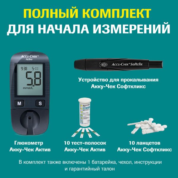 Глюкометр акку-чек актив (Roche diagnostics gmbh)