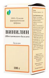 Винилин 100мл бальзам (жидкость) №1 фл. (ТУЛЬСКАЯ ФАРМАЦЕВТИЧЕСКАЯ ФАБРИКА ООО)