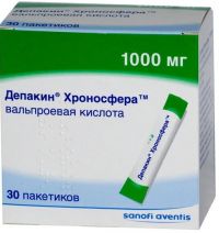 Депакин хроносфера 1000мг гран.д/пр.внутр.пролонг. №30 пак. (SANOFI-WINTHROP INDUSTRIE)