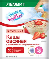 Леовит каша овсяная 40г клубника микроэлем. на фрукт. (ЛЕОВИТ НУТРИО ООО)