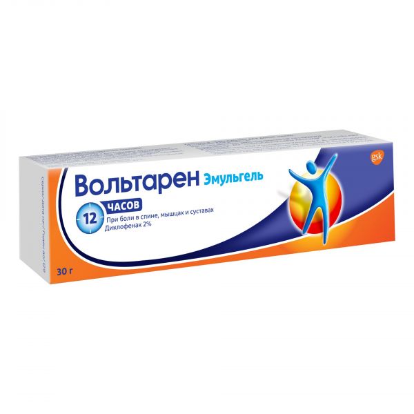 Вольтарен эмульгель 2% 30г гель д/пр.наружн. №1 туба (Gsk consumer health s.a.)