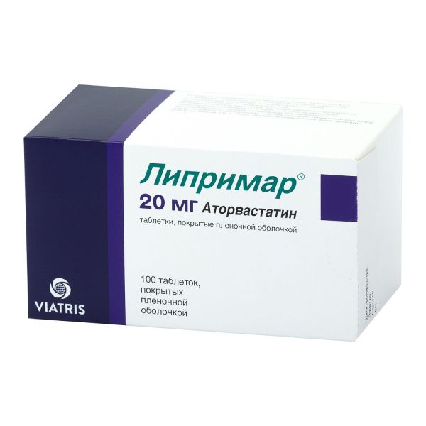 Липримар 20мг таб.п/об.пл. №100 (Pfizer pharmaceuticals llc/ pfizer mnf deutschland gmbh_1)