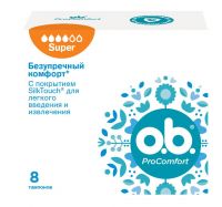 О.б. тампоны procomfort №8 супер (JOHNSON & JOHNSON MEDICAL LTD.)