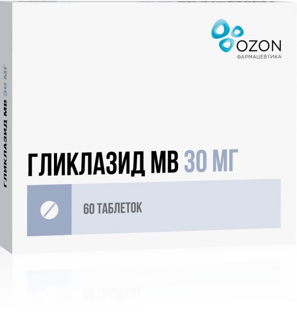 Гликлазид мв 30мг таб.п/об.модиф.высв. №60