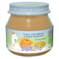 Бибиколь пюре 80г творог козий тыква картофель (БИБИКОЛЬ)