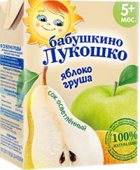 Бабушкино лукошко сок 200мл яблоко груша осветл. (ФАУСТОВО ЗАВОД ДЕТСКОГО ПИТАНИЯ ООО)