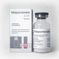 Меропенем 0,5г пор.д/р-ра д/ин.в/в. №1 фл.пачка карт. (КРАСФАРМА ОАО)