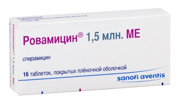 Ровамицин 1.5млн. ед таблетки покрытые плёночной оболочкой №16 (Sanofi-aventis s.p.a.)