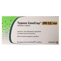 Туджео солостар 300ед/мл 1,5мл р-р д/ин.п/к. №5 картридж в шприц-ручке (САНОФИ-АВЕНТИС ВОСТОК ЗАО_2)