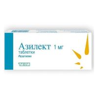 Азилект 1мг таб. №10 (TEVA PHARMACEUTICAL INDUSTRIES LTD.)