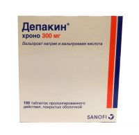 Депакин хроно 300мг таб.п/об.пролонг. №100 (SANOFI-WINTHROP INDUSTRIE_1)