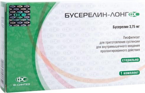 Бусерелин-лонг 3.75мг лиоф.д/сусп.д/ин.в/м.пролонг. №1 фл.  +раств.амп