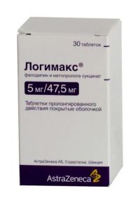 Логимакс 5мг+50мг таб.п/об.пролонг. №30 (ASTRAZENECA AB)