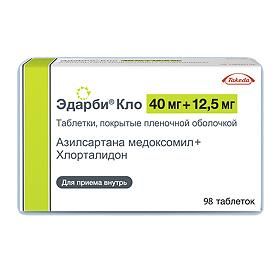 Эдарби кло 40мг+12,5мг таб.п/об.пл. №98