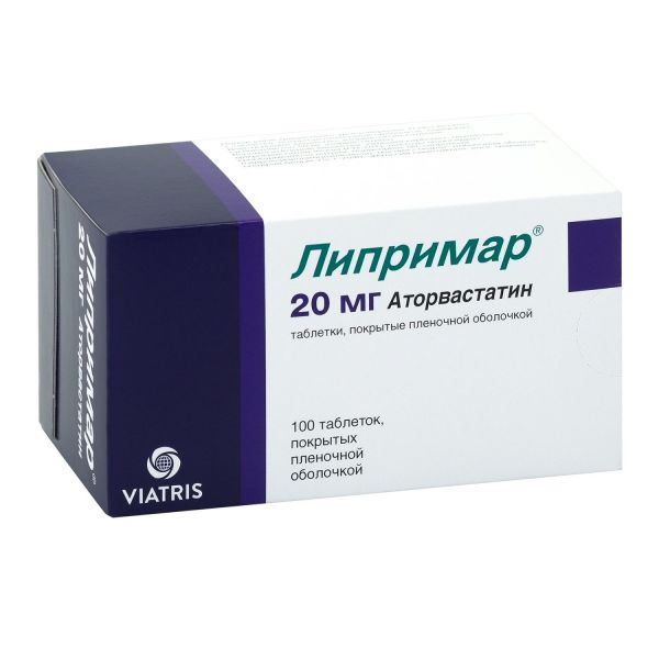 Липримар 20мг таб.п/об.пл. №100 (Pfizer pharmaceuticals llc/ pfizer mnf deutschland gmbh_1)