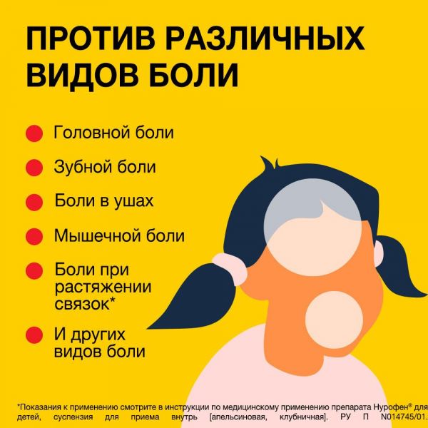 Нурофен для детей 100мг/ 5мл 150мл сусп.д/пр.внутр. №1 фл.  апельсин (Reckitt benckiser healthcare limited_2)