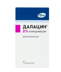 Далацин 2% 40г крем ваг. №1 туба  + аппликатор 7 шт. (PHARMACIA & UPJOHN COMPANY)