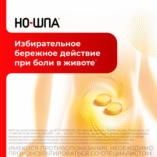 Но-шпа 40мг таб. №100 (Chinoin pharmaceutical and chemical works co.)