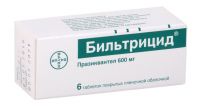 Бильтрицид 600мг таб.п/об.пл. №6 (BAYER AG)