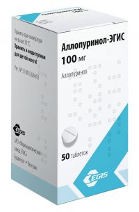 Аллопуринол 100мг таб. №50 (EGIS PHARMACEUTICALS PLC)