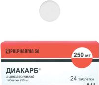 Диакарб 250мг таб. №24 (POLPHARMA PHARMACEUTICAL WORKS S.A.)