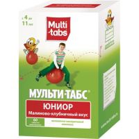 Мульти-табс юниор таб.жев. №60 малина клубника (HIMALAYA DRUG CO.)