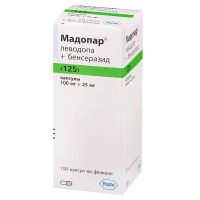 Мадопар 100мг+25мг таб.дисп. №100 (DELPHARM MILANO S.R.L./HOFFMANN-LA ROCHE LTD.)