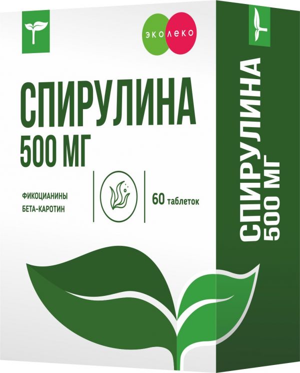 Эколеко спирулина 500мг таб. №60