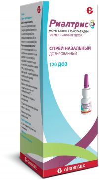 Риалтрис 25мкг+ 600мкг/доза 120доз спрей наз.доз. №1 фл. (GLENMARK PHARMACEUTICALS LTD)