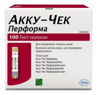 Тест-полоски акку-чек перформа №100 (ROCHE DIAGNOSTICS GMBH)