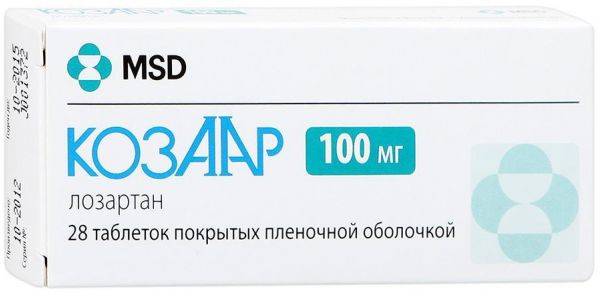 Козаар 100мг таб.п/об.пл. №28