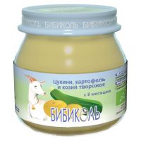Бибиколь пюре 80г творог козий цукини картофель (БИБИКОЛЬ)