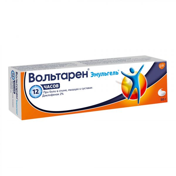 Вольтарен эмульгель 2% 50г гель д/пр.наружн. №1 туба (Novartis consumer health s.a.)