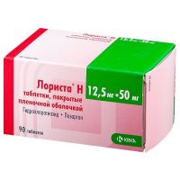 Лориста н 50мг+12,5мг таблетки покрытые плёночной оболочкой №90 (КРКА-РУС ООО)