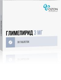 Глимепирид 3мг таб. №30 (ОЗОН ООО)